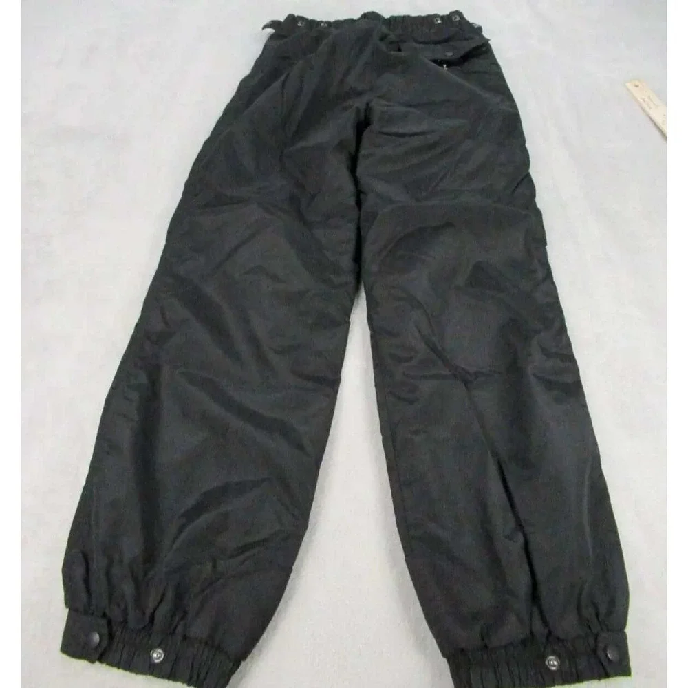 Columbia Rain Pants Men Medium Black Elastic Adjustable Pocket 28x29 Vintage 90s